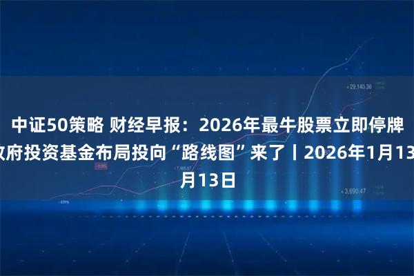 中证50策略 财经早报：2026年最牛股票立即停牌 政府投资基金布局投向“路线图”来了丨2026年1月13日